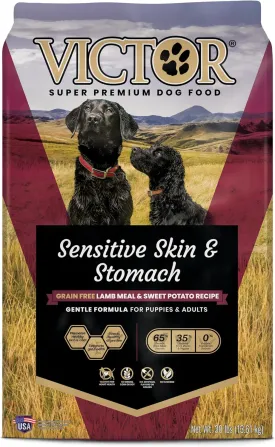 VICTOR- Sensitive Skin and Stomach, Grain Free Lamb Meal and Sweet Potato Recipe, Dry Dog Food, 30-lb