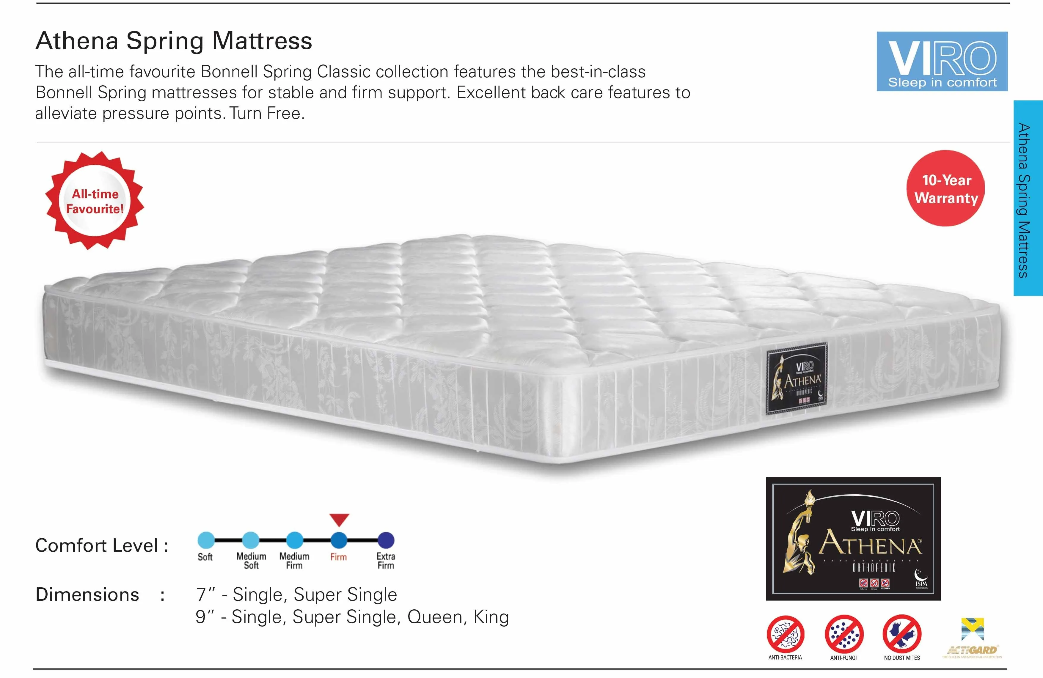 Viro Athena Orthopedic Spring Mattress