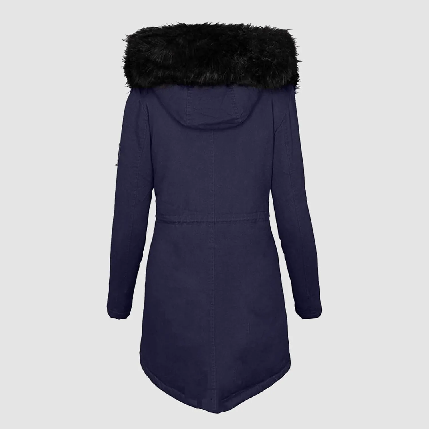Women's Long Winter Puffer Coat Windproof Warm Maxi Down Jacket Fleece Lined Parka with Faux Fur Hood Thicken Winter Coat